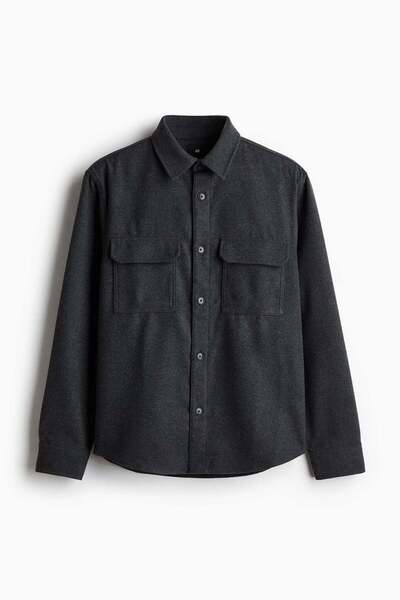 H&M Regular Fit Felted overshirt
