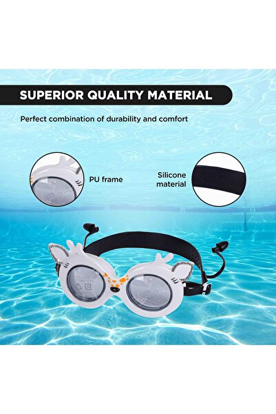 Endless Children Swimming Goggle with Anti-Fog & UV Protection | White | Silicon, PU | Leak Proof