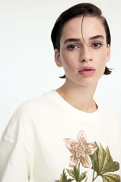 H&M Oversized motif-detail T-shirt