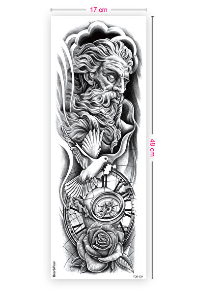 BP Tattoo Yunan Heykeli Geçici Dövme Kol Dövmesi