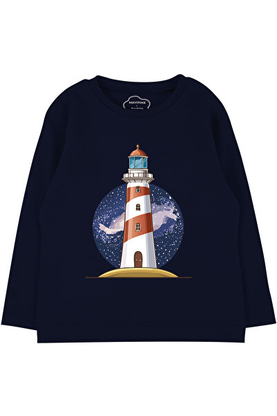 Mavipink Дитячий футболка з довгими рукавами «Маяк» 100% бавовна