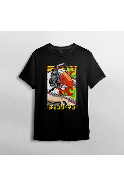 Pixxa Μπλουζάκι Chainsaw Man Crew Neck 100% βαμβακερό - Μοντέλο 11