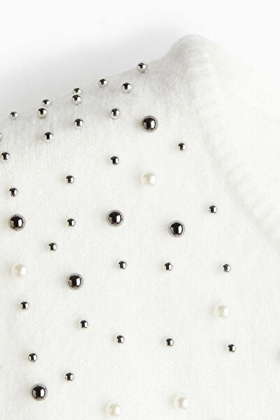 H&M Embellished fine-knit top