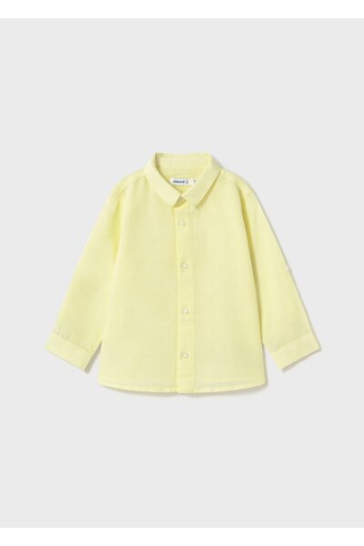 MAYORAL Βρεφικό λινό πουκάμισο κίτρινο