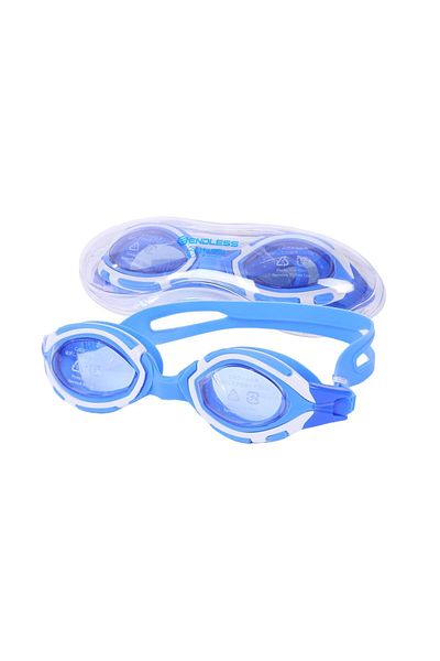 Endless Swimming Goggle With Anti-Fog & UV Protection | Leak Proof | Blue | Free Size | Silicon, Rubber