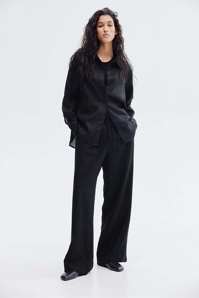H&M Linen-blend trousers