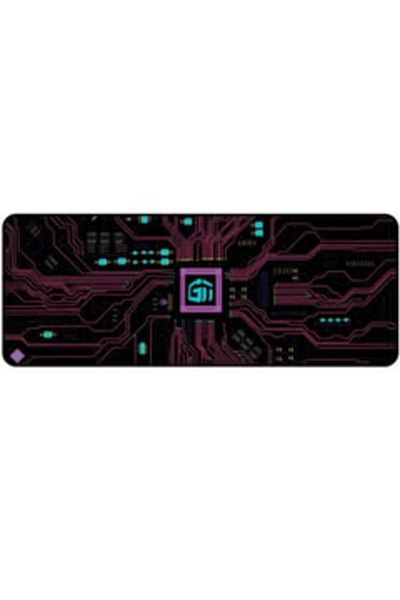Gamertek Desk Mat 80x30 cm Circuit Hot Pink