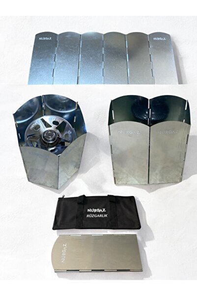 CAMPOUT Küçük Katlanır Rüzgarlık Kamp Ocak Rüzgar Kesici Mink Ocak Rüzgarlık Çantalı