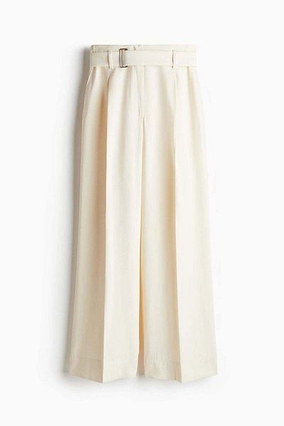 H&M Wide belted trousers