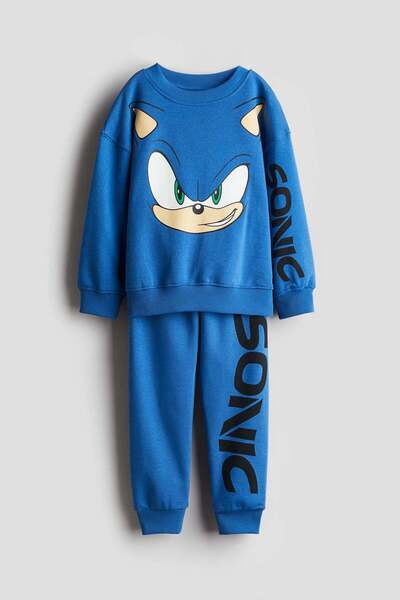 H&M 2-piece printed sweatshirt set