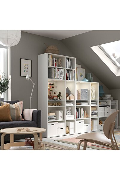 IKEA açık dolap, beyaz, 286x37x200 cm