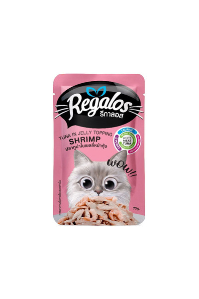 regalos Tuna in Jelly Topping Shrimp Cat Food Pouch - 70 g