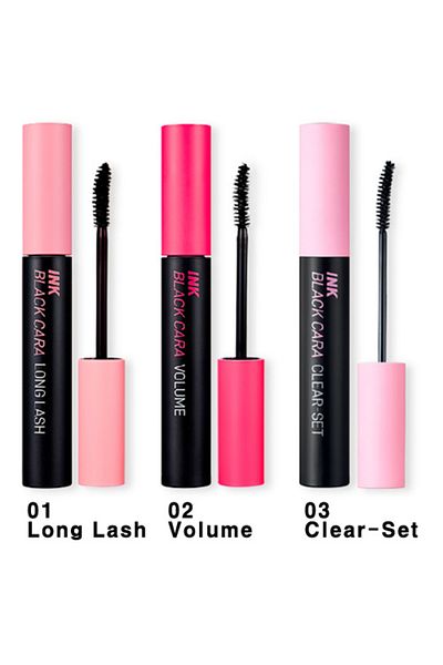 PERIPERA Ink Blackcara 001 Long Setting - Lengthening and volumising mascara