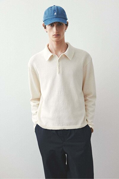 H&M Loose Fit Fine-knit polo shirt