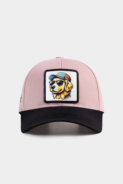BlackBörk V1 Six Dog Logo Black-Salmon Baseball Cap