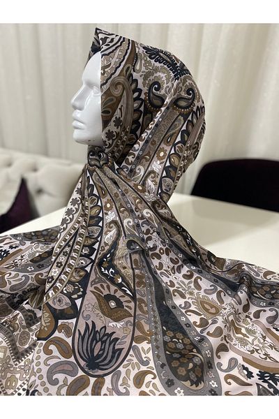 Butik Women's New Ethnic Pattern Cotton Silk Shawl