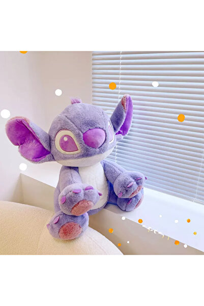 NB market Stitch Lilo peluş oyuncak Mor Renk 35cm Peluş Oyuncak Yumoş Uyku Ar...