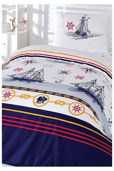 Kristal Set cuvertură de pilota Ranforce Single - 100% bumbac, Sailing Blue