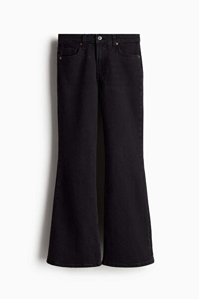 H&M بنطال جينز قصير واسع الساق