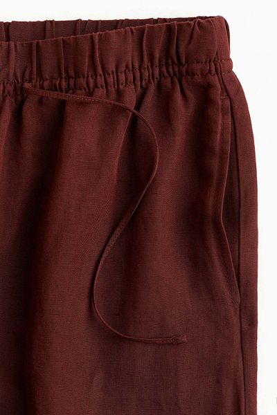 H&M Linen-blend pull-on trousers