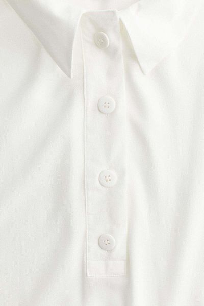 H&M Sheer crêpe polo shirt