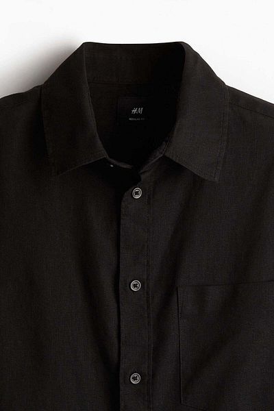 H&M Regular Fit Linen-blend shirt