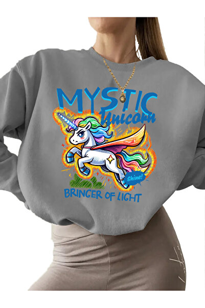 DogFish سويت شيرت رمادي للرجال والنساء - للجنسين، رقبة دائرية سميكة، غامض، طب...