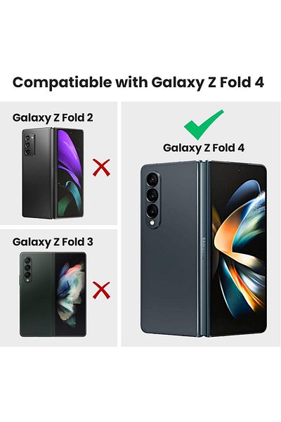 AWH 3+1PCS Samsung Galaxy Z Fold 4 Camera Lens Protector, 9H Glass, Metal Ring, Case Friendly, Black