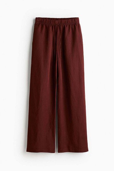 H&M Linen-blend pull-on trousers