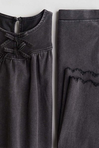 H&M 2-piece denim-look jersey set