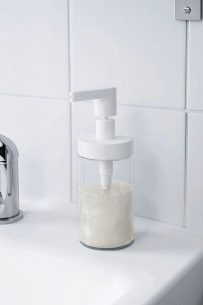 Binbirreyon Glass Liquid Soap Dispenser with Pump 200ml 17cm