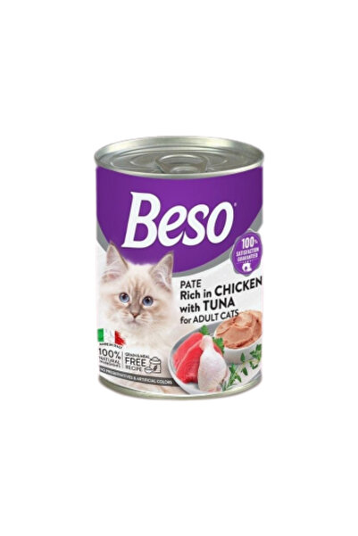 Beso طعام القطط المعلب باتيه ريتش بالدجاج والتونة - 400 جرام
