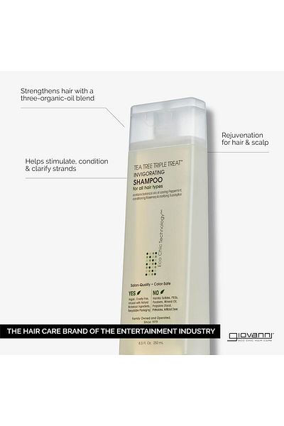 Giovanni Tea Tree Triple Treat Invigorating Shampoo - 8.5 oz