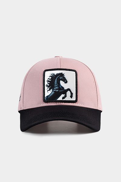 BlackBörk V1 Six Horse Logo Black-Salmon Baseball Cap