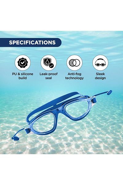 Endless Stylish Swimming Goggle with Anti-Fog and UV Protection | Blue | Silicon, Plastic | Leak Proof