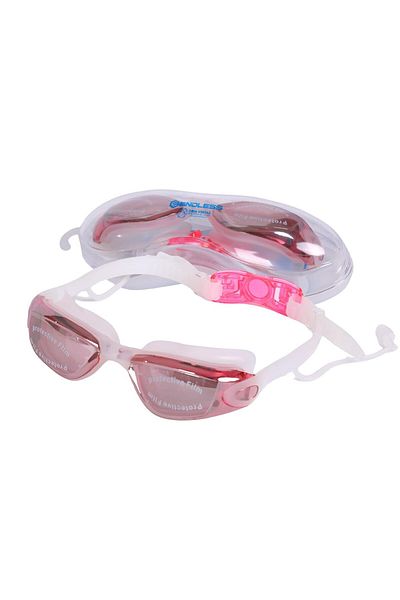 Endless Stylish Swimming Goggle with Anti-Fog & UV Protection | Leak Proof | Silver |Free Size| Silicon, PU