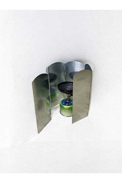 CAMPOUT Küçük Katlanır Rüzgarlık Kamp Ocak Rüzgar Kesici Mink Ocak Rüzgarlık Çantalı