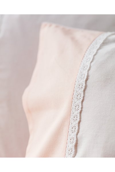 Madame Coco Nicola 100% Cotton Pillow Case - Powder