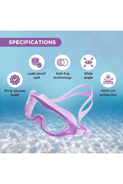 Endless Premium Swimming Goggle with Anti-Fog & UV Protection | Purple, Silicon | 180 Degree | Leak Proof