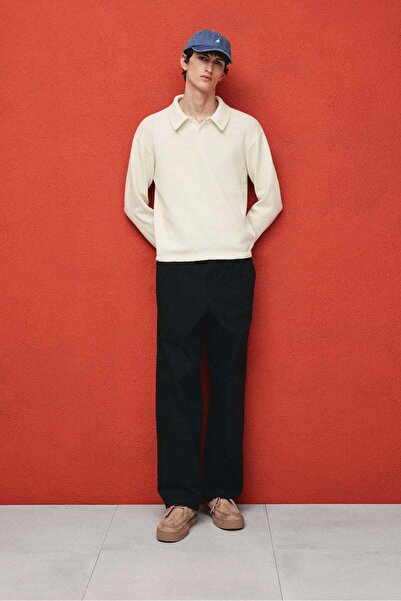 H&M Loose Fit Fine-knit polo shirt