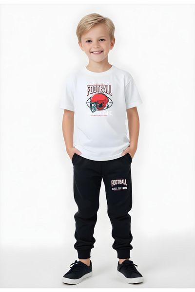 panios kids A. Football Printed Boys' Double Pocket Bottom-Top Suit