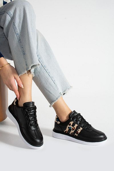 Peta Pantofi sport ortopedici de zi cu model leopard de damă