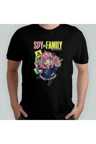 Pixxa Spy X Family Anya - Μπλουζάκι από 100% βαμβακερό λαιμόκοψη μοντέλο 6
