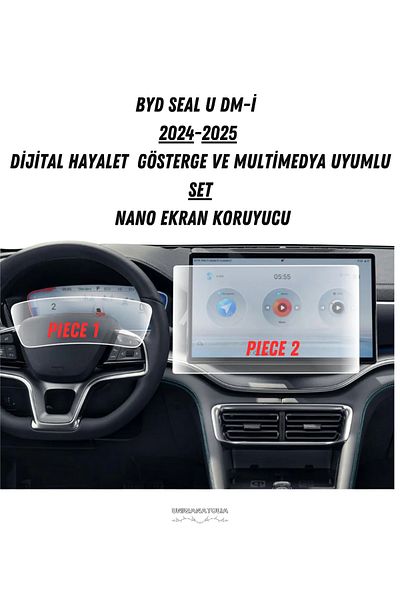 UniqAnatolia Byd Seal U Dm-I 2024-2025 - Nano Screen Protector Ghost Indicator and Multimedia Set