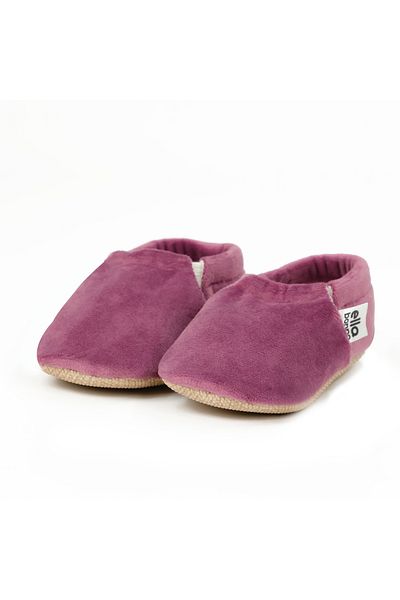 Ella Bonna Velvet Baby Booties, Non-Slip Sole, Nursery Shoes Booties