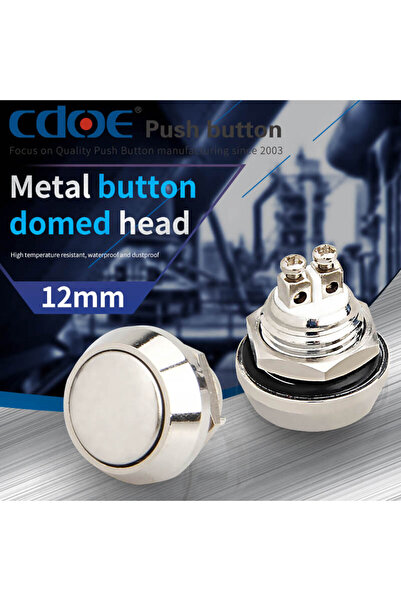 Diyotlab 12MM METAL BUTON NİKEL IP65