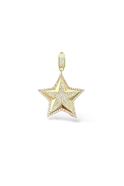 neslyaccessories 14k Gold Zirkon Taşlı Yıldız Charm