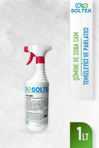 SOLTEK KİMYA Şömine Soba Camı Temizleyici Ve Parlatıcı Sprey- Sol Şöm 1 Lt