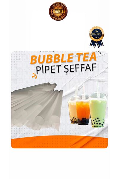 figanlar ambalaj Jellyatin Bubble Tea Straws 50 Pcs 22 cm Thick Straws Pointed Tip Straws