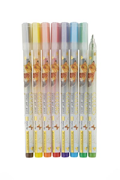 Bruno Visconti Jel Kalem Seti Renkli Kawai Hyavanlar 0.5 mm 8 Renk